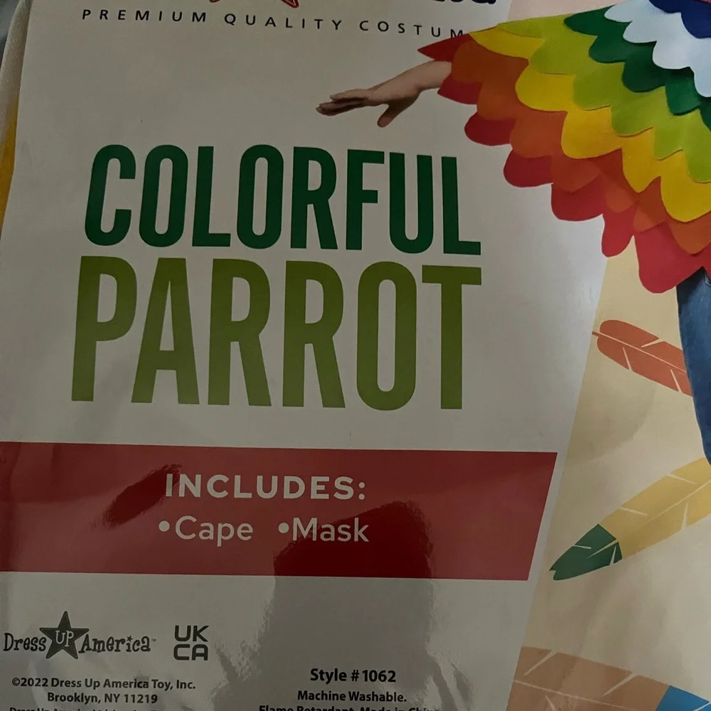 Dress Up America Colorful Parrot Costume